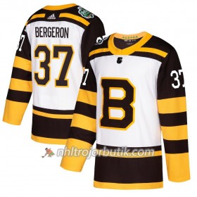Män Ishockey Boston Bruins Tröja Patrice Bergeron 37 2019 Winter Classic Adidas Vit Authentic